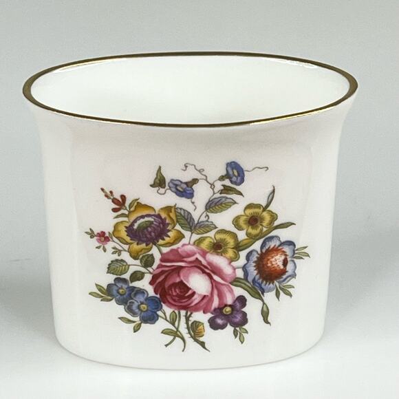 Royal Worcester Ceramic Cigarette Toothpick Holder Summer Rose Posy Vase 2.7" - Picture 1 of 5